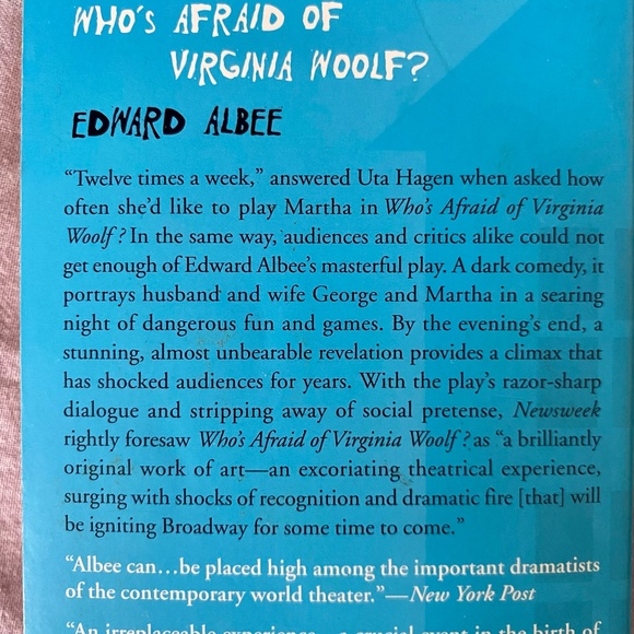 "Who's Afraid of Virginia Woolf" play by Edward Albee - Picture 3 of 5